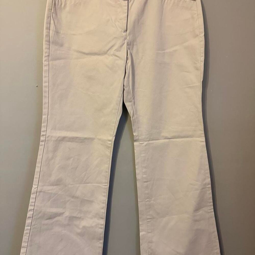 Express Editor Pants Womens 10 Ivory Cream Straight Leg Tailored Trousers